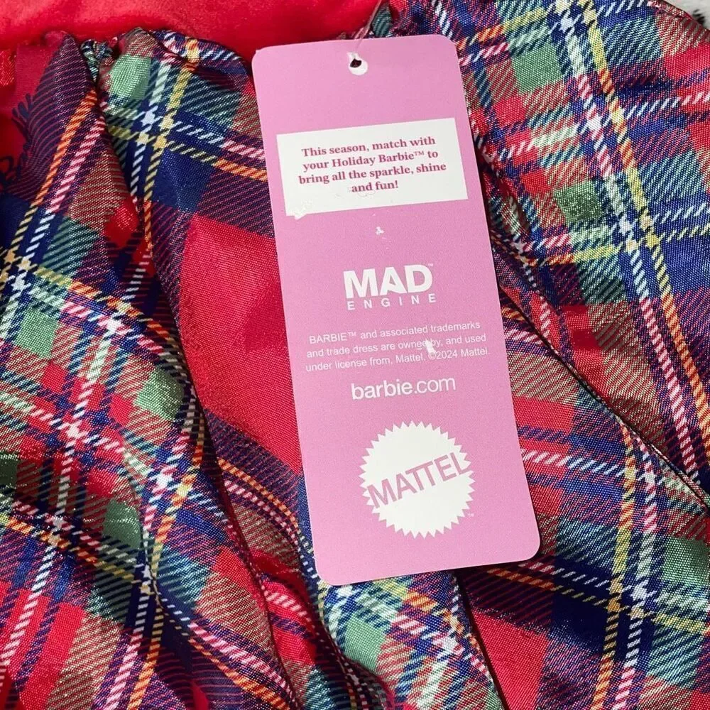 Barbie plaid toddler girl Christmas holiday party dress size 4T new with tags